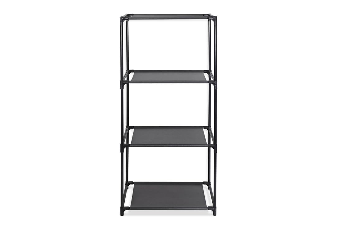 ハック(Hac) Hack 3321 Open Shelf, Black, When Assembled: W 16.9 x D 11.2 x H 37.2 inches (43 x 28.5 x 94.5 cm)