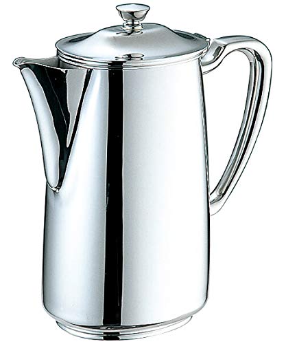 Sanho Sangyo 03025100 Pitcher, Silver, 60.9 fl oz (1,800 cc), B Shape, Royal Water Pot with Lid
