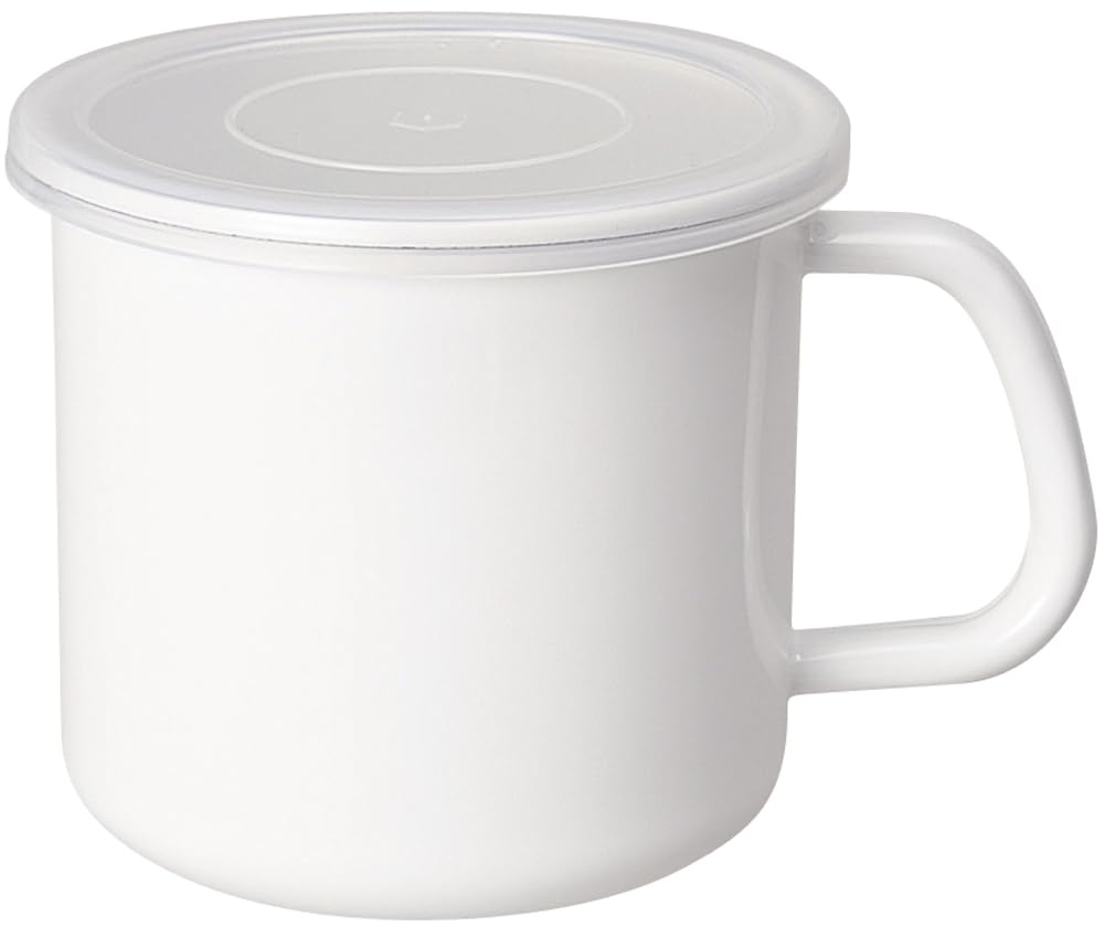 Nodahoro MS-12M White Series Storage Container with Handle, Stocker, Round S, Made in Japan