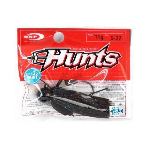 O.S.P Lure JIG 3 HUNTS 11g Silicone Skirt Model S27 Dark Cinnamon/Blue F
