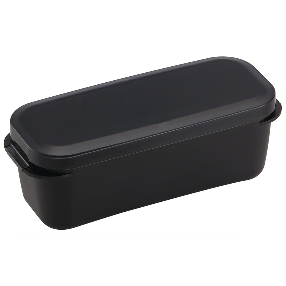 Skater PALB8-A 2-Tier Lunch Box, 27.6 fl oz (800 ml), Integrated Gasket, Easy to Clean, Dishwasher Safe, Microwave Safe, Made in Japan, Call Black