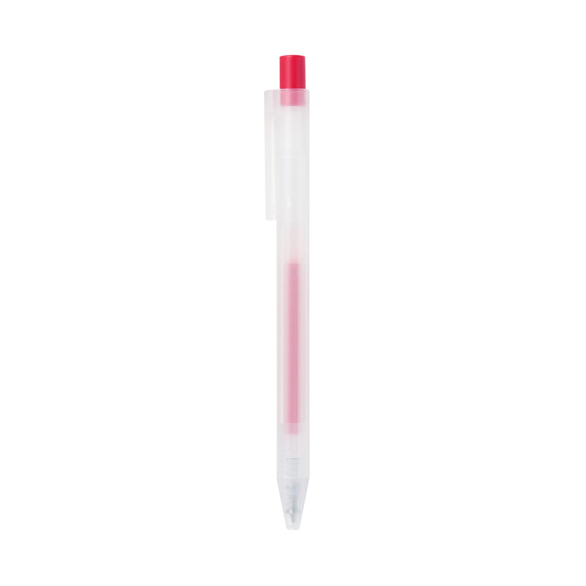 MUJI Smooth Gel Ink Knock Type Ballpoint Pen 0.3mm, Red