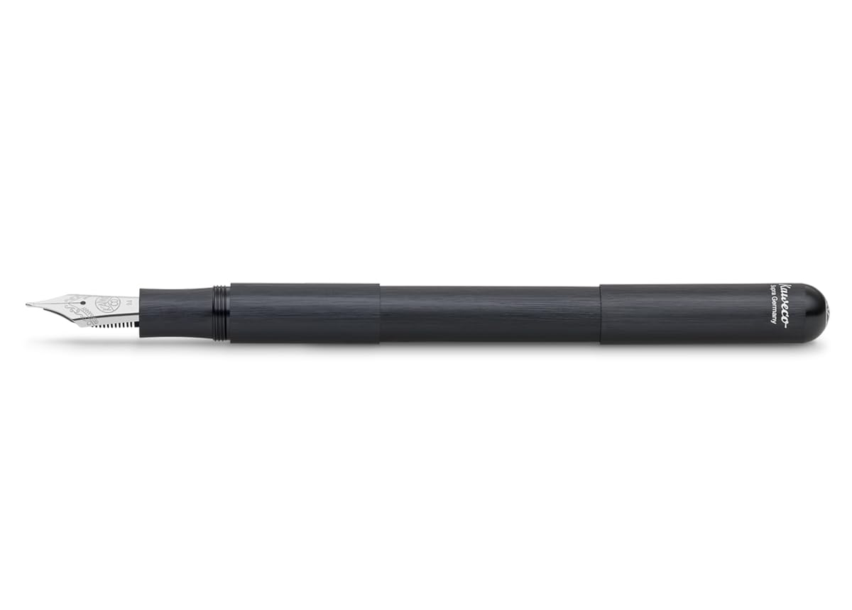 Kaweco SUPRA Fountain Pen Black I Exclusive Fountain Pen for Ink Cartridges Including Retro Metal Box I Fountain Pen 16.5 cm I Nib: M (Medium)
