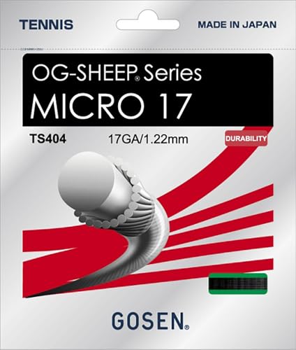 GOSEN OG-Sheep Micro, 17 Black 40' All-Round Performance, Synthetic Tennis String