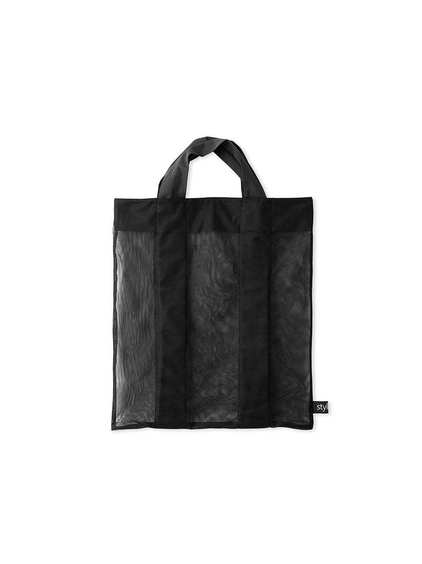 styling/(スタイリング/) Tulle Ruched Tote Bag, Black