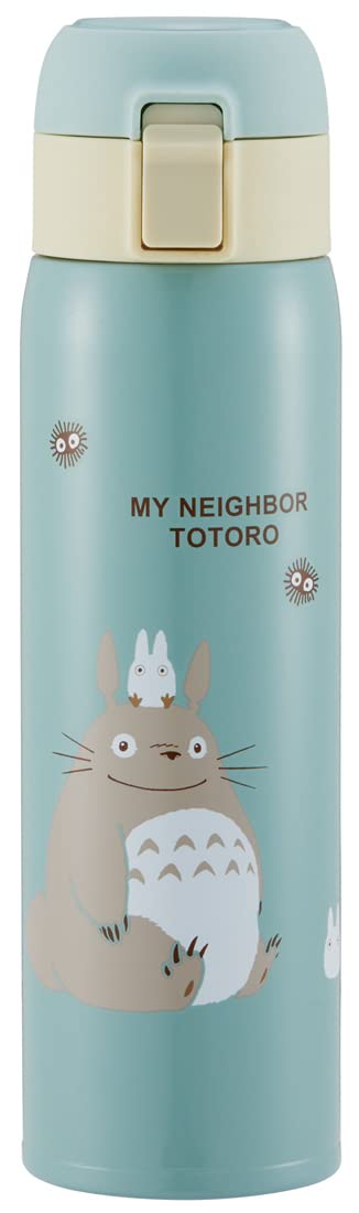 Skater STOT5-A My Neighbor Totoro Ghibli Insulated Stainless Steel Mug Bottle, 16.9 fl oz (480 ml), One-Touch Open,