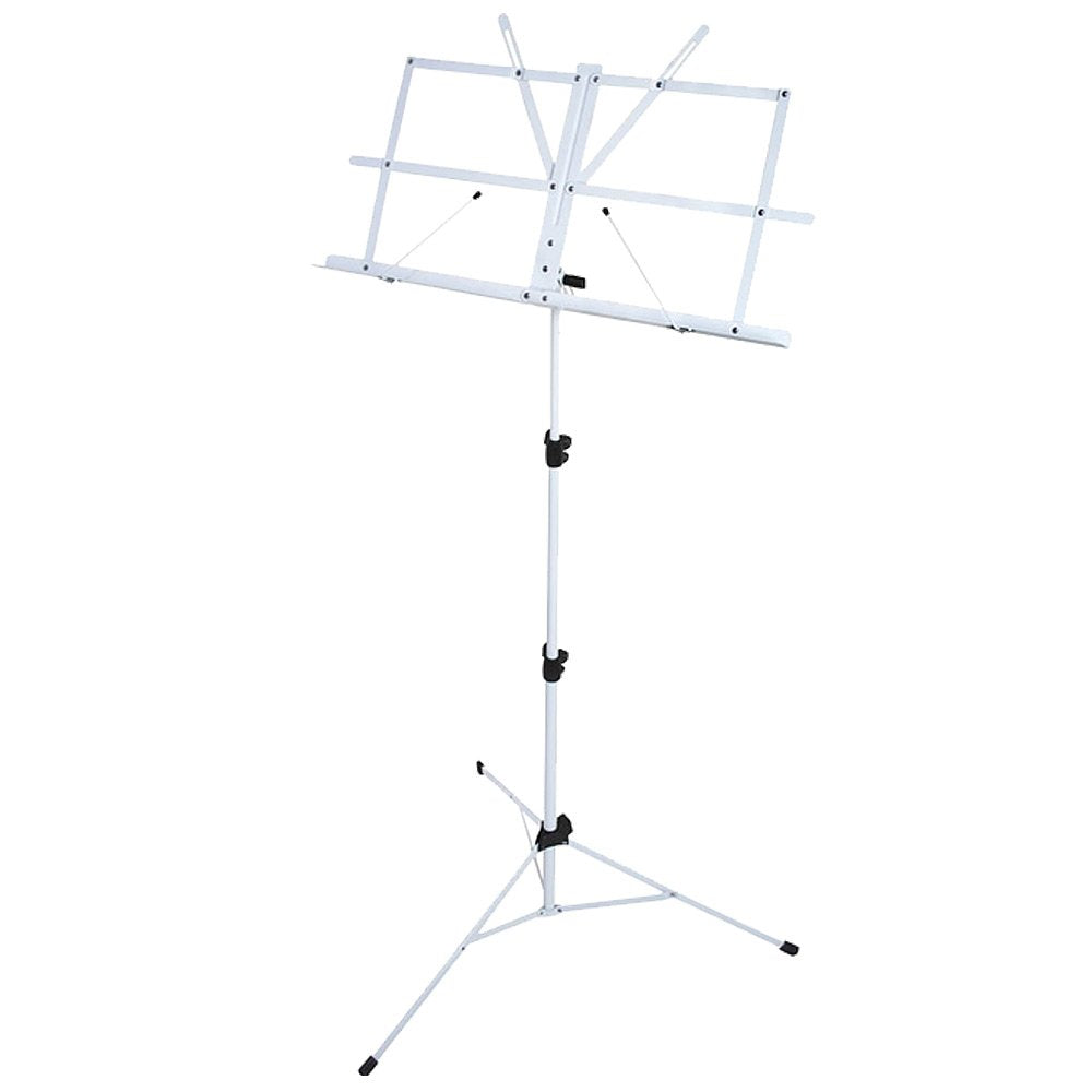 KC Kyoritsu MS-200J/WH Music Stand, Lightweight Steel, Foldable, White (Soft Case Included)