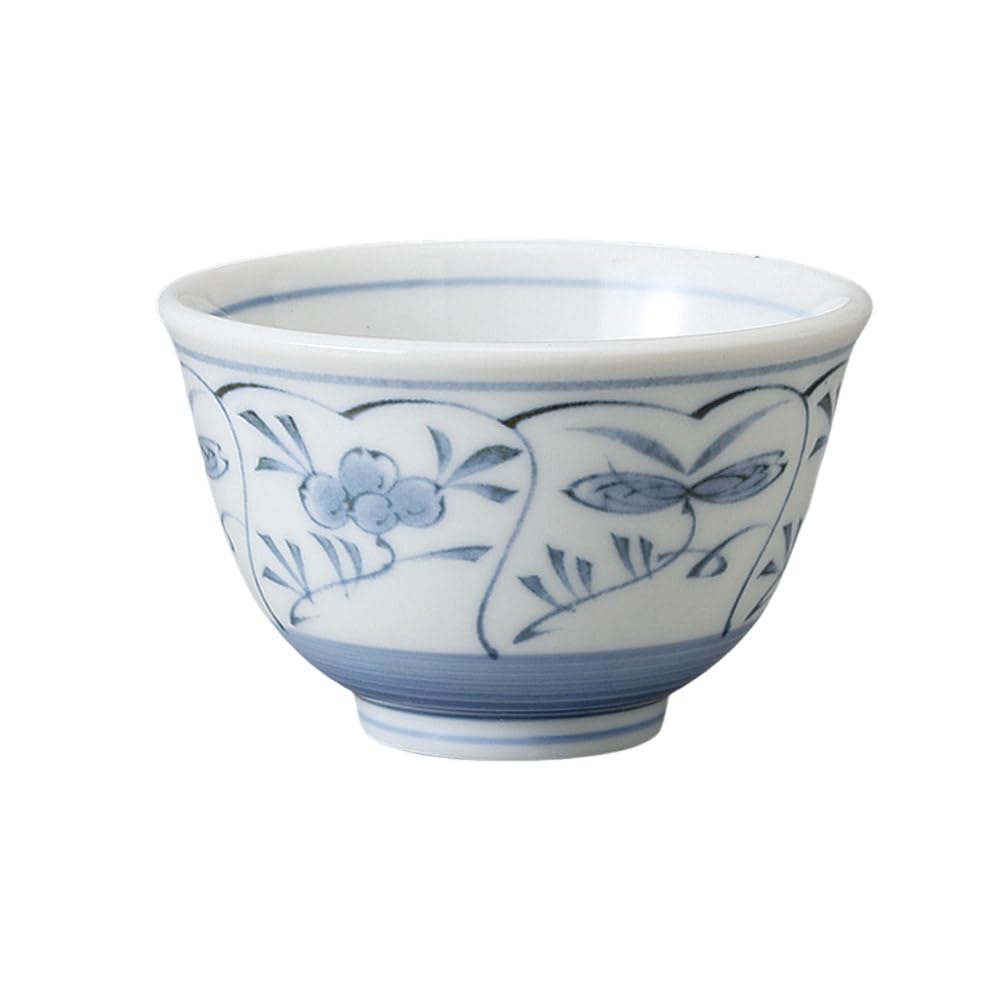 Ale-net Tea Cups, Sencha Bowl, 3.5 x 2.3 inches (9 x 5.8 cm), 6.1 fl oz (180 cc), Nazuna Thick Mouth Anti-Sencha, Dishwasher Safe, Microwave Safe, Mino Ware, Made in Japan