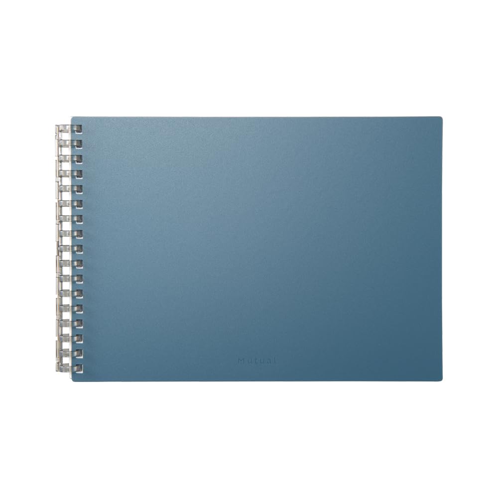 Lihit Lab Mutual Open Ring Notebook, A5, Slate Blue, N2675-11