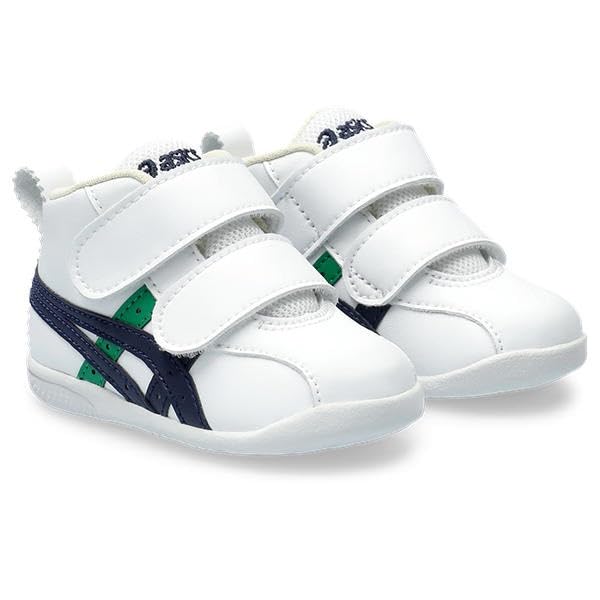 ASICS Baby Boys' Sukuku First Second Medium Sneaker, White Dark Navy Blue 107, 12.0 cm