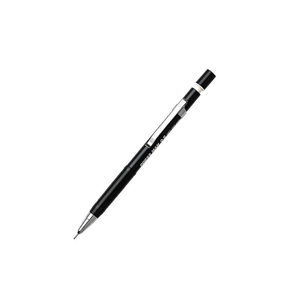 Plutinum Platinum Mechanical Pencil, Press Man, 0.9 mm Lead with 2B (MPS-200)