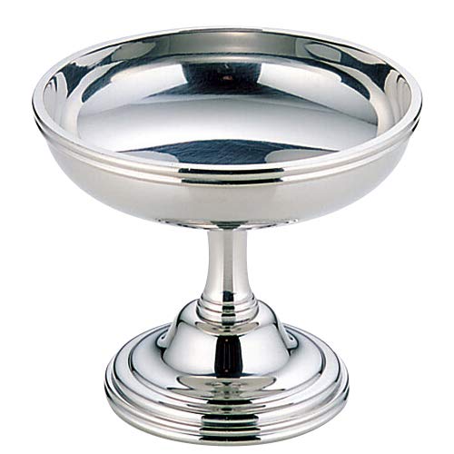 Sanho Sangyo 03371020 Sunday Glass, Silver, 4.1 inches (10.5 mm) x Height 3.5 inches (9 cm), B Baron, Ice Cream Cup