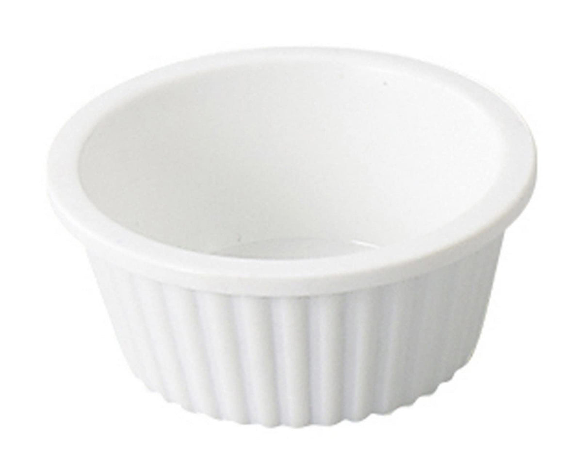 Fukui Craft 75006470 Melamine, Diameter 2.3 inches (5.8 cm), Striped Souffle, White Gloss