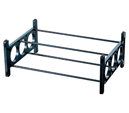 タイガークラウン Tiger Crown 1840 Shoe Rack, Black, 8.1 x 20.9 x 14.6 inches (205 x 530 x 370 mm), Black, ABS Resin, Storage, Shoes, Telescopic, Vertical Standing