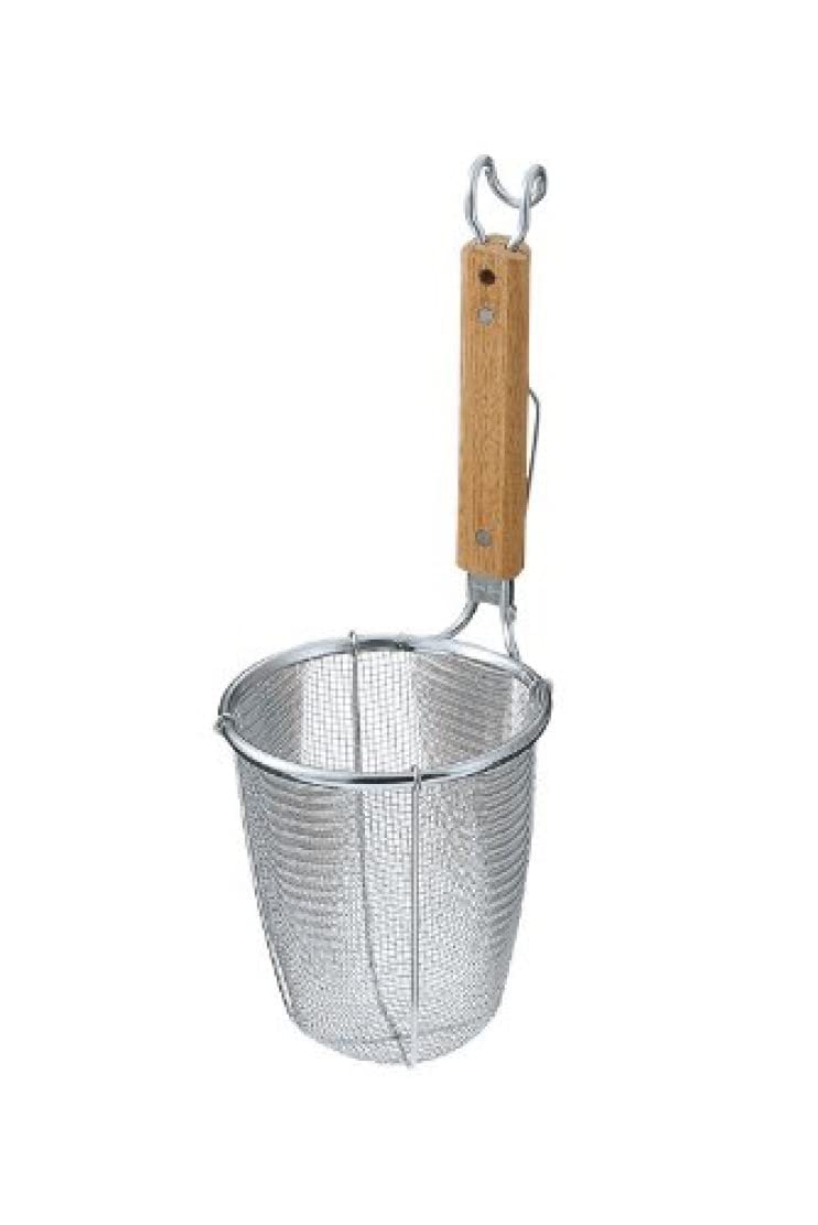 Shin-Etsu Works ATB2302 TS Ramen Dedicated Power Tebo Deep Shape Noodle Strainer with Pull Hook in Japan