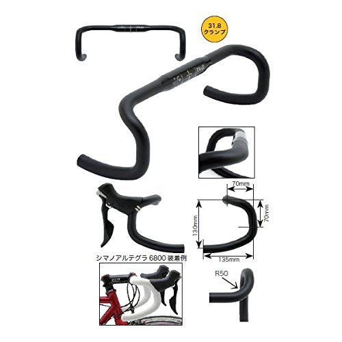 DIXNA V23P020 J-Fit Trad, Black, 1.2 inches (31.8 mm), Drop Handle, Handle Width (C-C), 16.5 inches (420 mm)