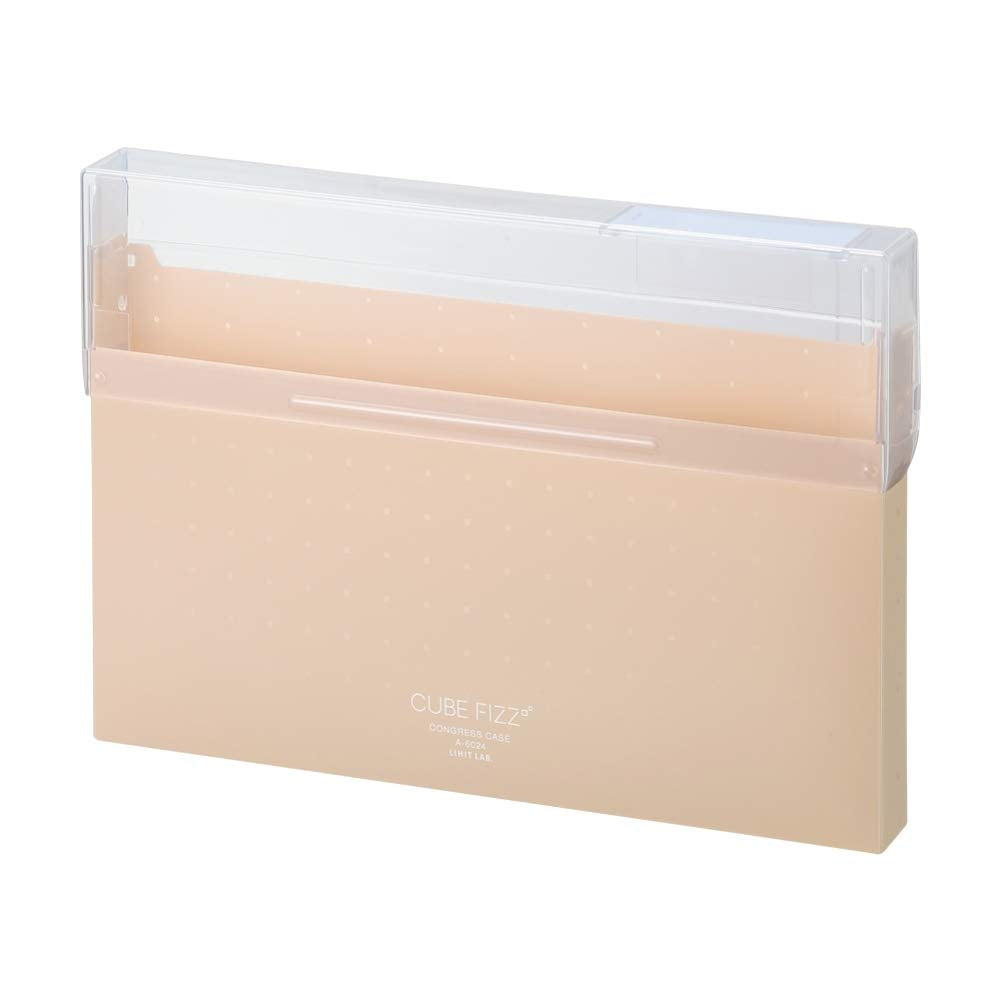 Lihit Lab A6024-16 Document File Case, Congress Case, A4, Beige, Opaque