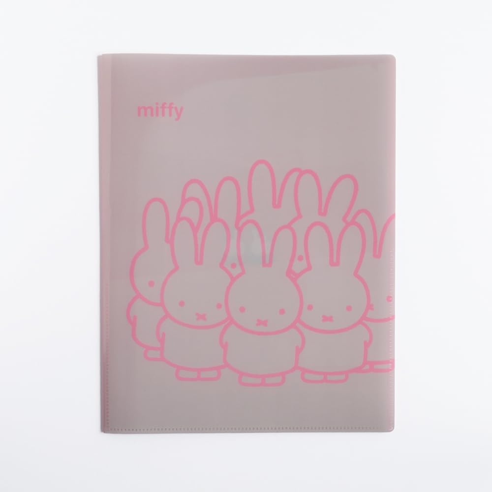 Green Flash Miffy Clear File A4 Clear Book File Gray BM-263