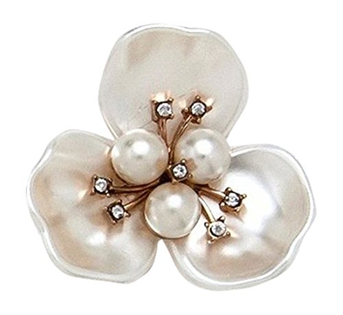 Millennium Art White Elegant Parts 5, 3 Valves + Pearl, Size: Diameter 1.6 inches (4 cm), AHD05, Set of 3