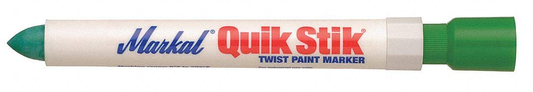 Markal 61069 Quik Stik Twist Long-Lasting Solid Paint Marker, Green (Pack of 12)