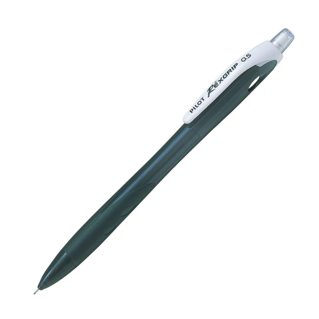 Pilot HRG100R10B Mechanical Pencil, Rex Grip, 0.5, Black, 10 Count