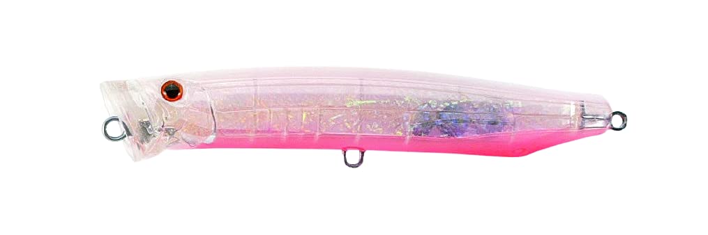 TackleHouse CFP100 Popper Contact Feed Popper 3.9 inches (100 mm), 0.8 oz (22 g), Pearlback, Orangeberry, Clear HG #04