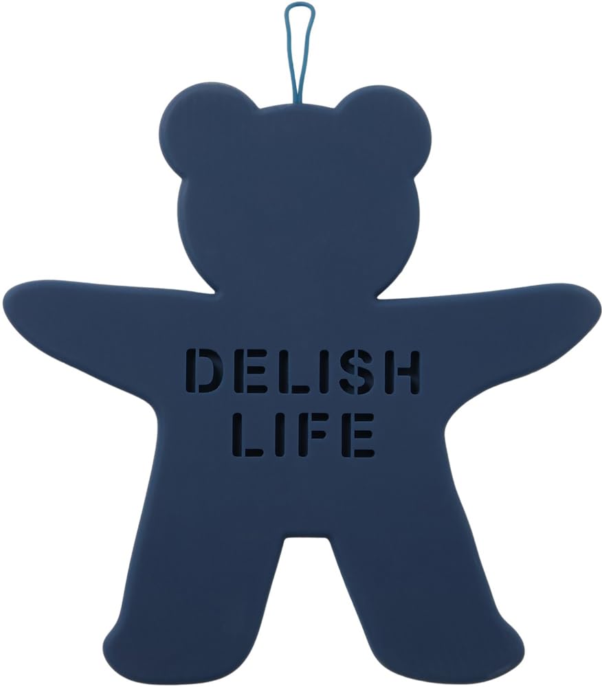 Ishigaki DL Silicone Trivet Trivet Animal Bear Shape Navy Blue 4584
