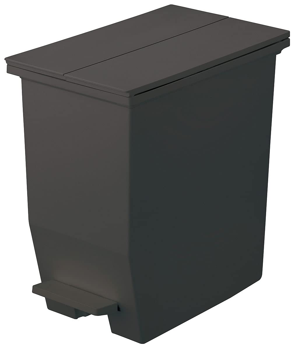 Risu Home & Home 177371 Under-Shelf Pedal Dust Box, 5.3 gal (20 L), Dark Gray, Made in Japan
