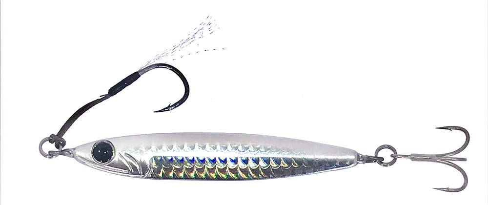 ZEAKE Metal Jig R Sardine, 0.7 oz (20 g), Metallic Silver