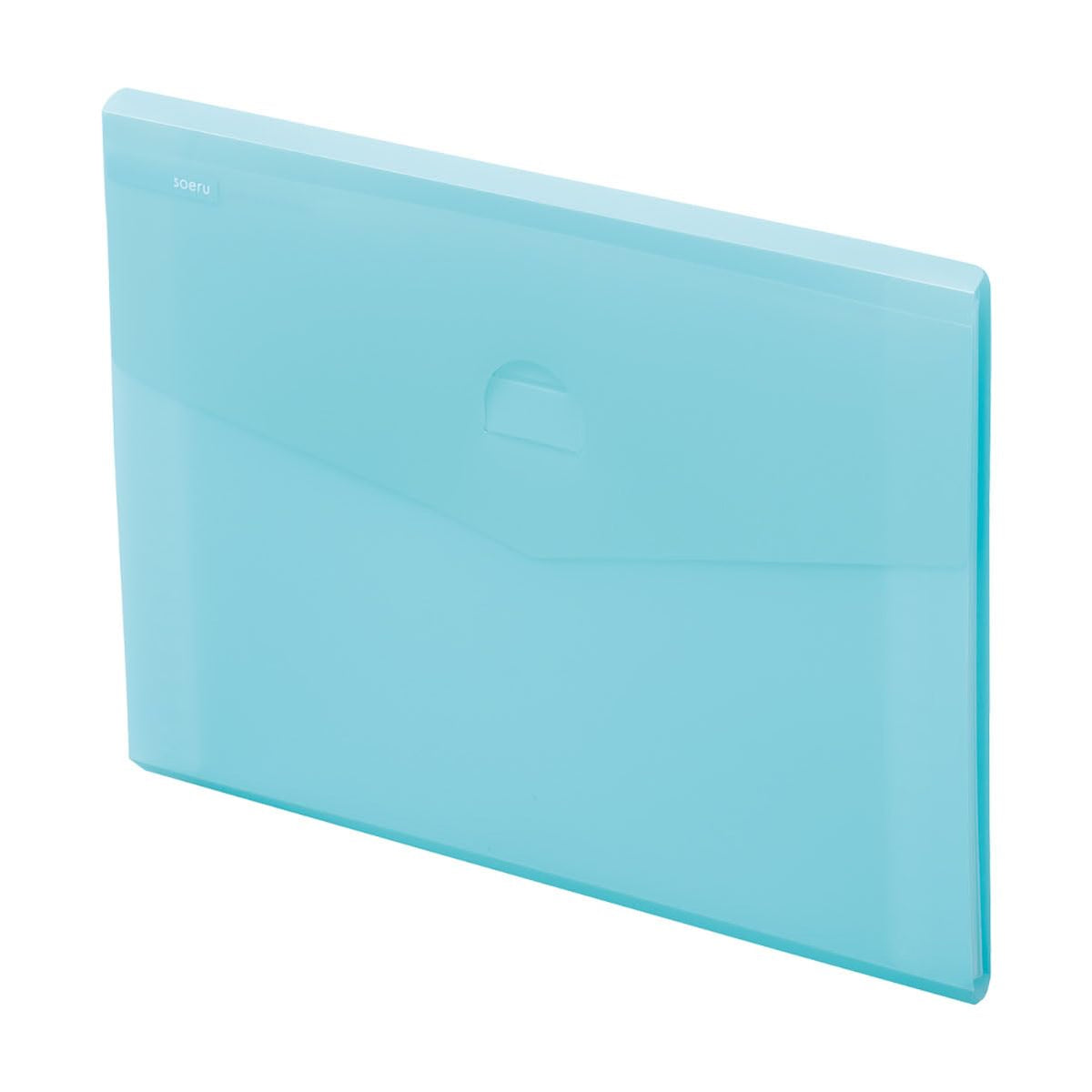 LIHIT LAB. Soeru Slim Document File (Horizontal Type), A4, Ice Blue A-8700-14
