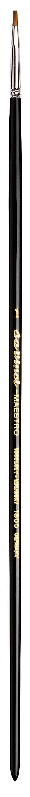 da Vinci Oil & Acrylic Series 1800 Maestro Oil Paint Brush, Bright Kolinsky Red Sable, Size 1 (1800-1)