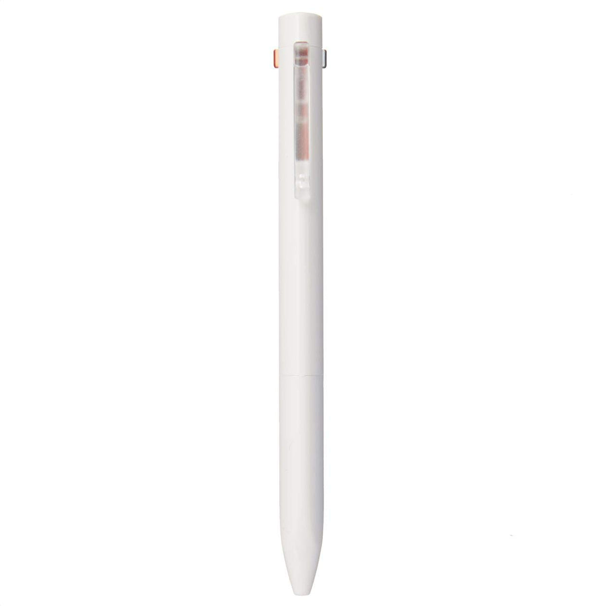 MUJI 02553036 Triangular 2-Color Ballpoint Pen, Mechanical Pencil, White, Ink Black/Red, 0.03 inches (0.7 mm), Sharp 0.02 inches (0.5 mm), Oil-Based
