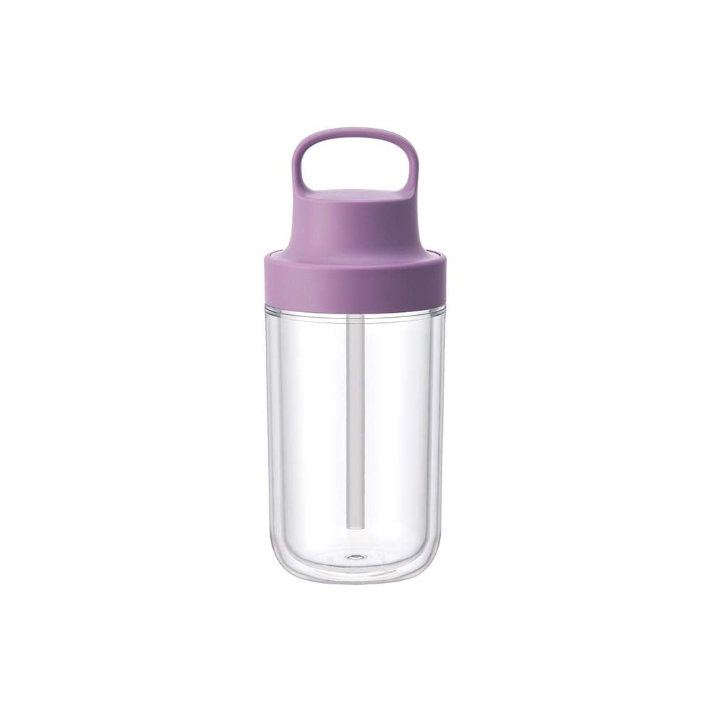 KINTO 20064 Togo Bottle, 12.2 fl oz (360 ml), Purple, Includes Straw, Lightweight, Water Bottle, Dishwasher Safe, Double Wall Construction