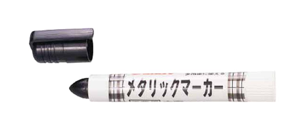 TRUSCO Industrial Metallic Marker, Medium Point, Black