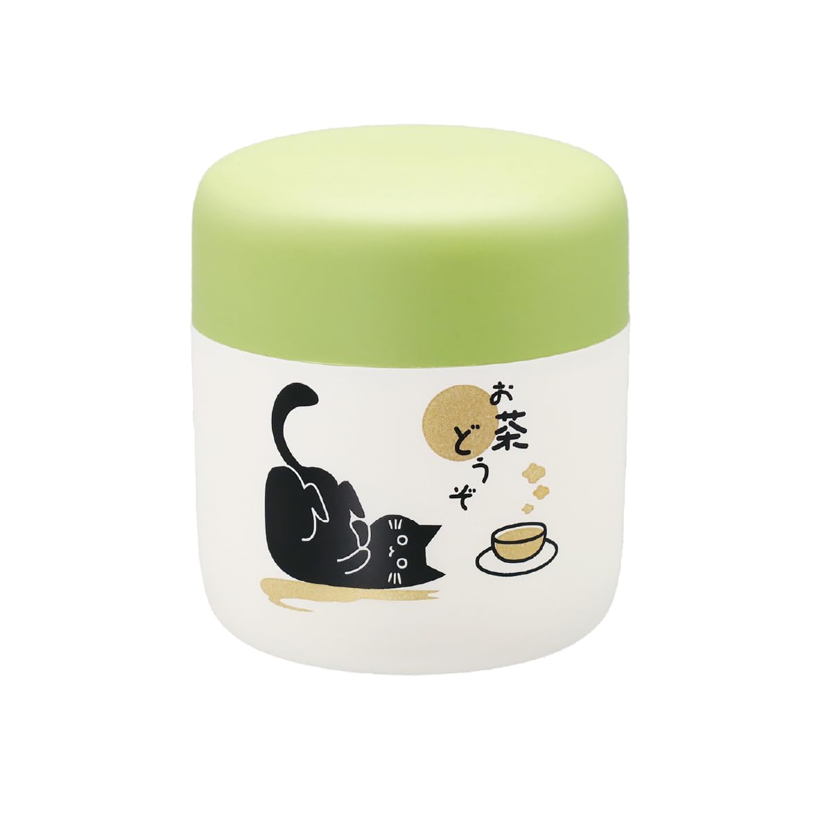 台和(Daiwa) Taiwa OC-K Tea Canister, Made in Japan, Storage Container, Tea Leaves, Green Tea, Souvenir, Aizu Lacquer Cat, Relaxing, Cute, Ochaneko,