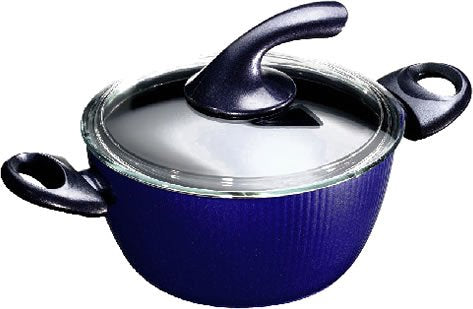 TVS Riccone Two-Handed Pot, 7.9 inches (20 cm), Navy