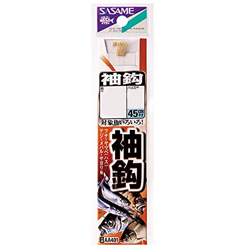 Sasame AA401 Sleeve Hook, Gold, Thread Included, No. 3.5-0.6
