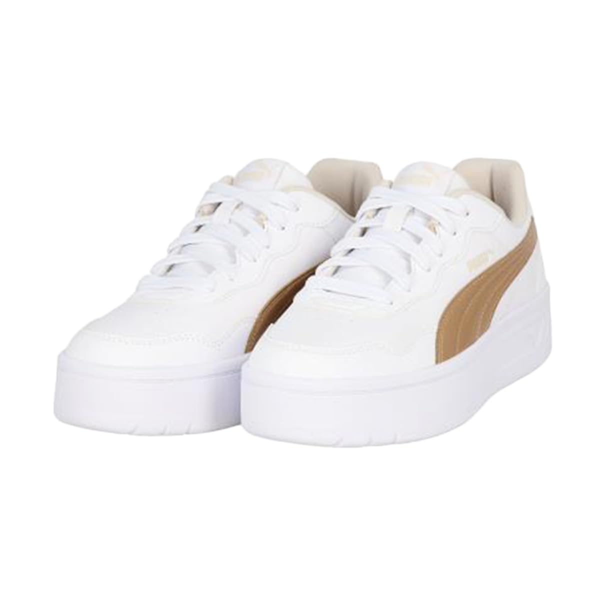Puma(プーマ) Women's Sneakers, 25 Fall/Winter Colors Puma White Puma Gold (01), 23.0 cm