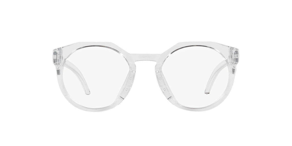 Oakley Mens Ox8139 Hstn Rx Low Bridge Fit Round Prescription Eyewear Frames, Polished Clear/Demo Lens, 55 mm