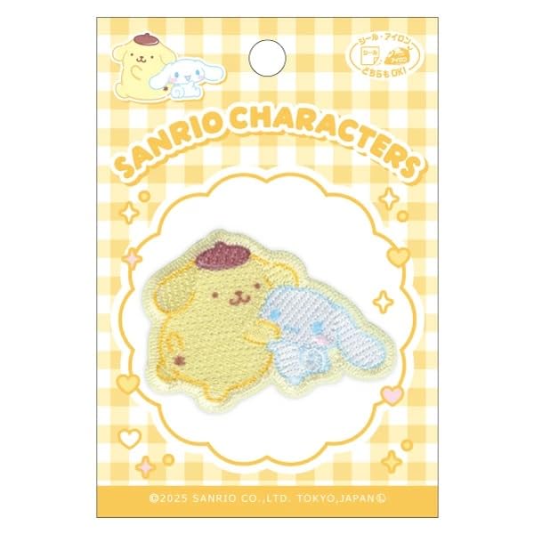 Pioneer Sanrio Characters Happy Friendships SCW601-SCW77 Pom Pom Pudding, Cinnamorol, 1 Sheet, Width 2.2 x Height 1.6 inches (56 x 40 mm), Seal, Iron, Dual-Purpose Adhesive
