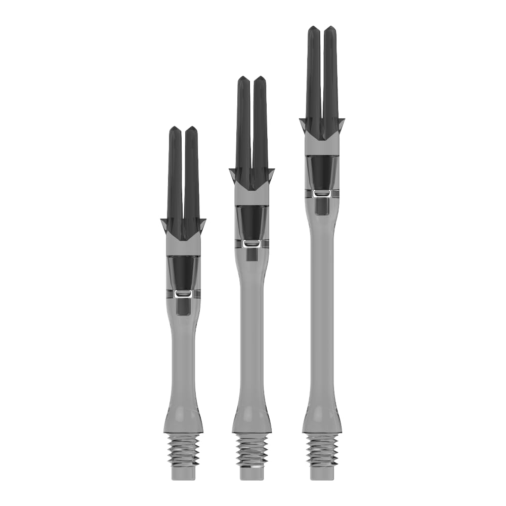 L-style L-Shaft Spinning Slim Dart Shafts – Slim (300) – Clear Black – Set of 3
