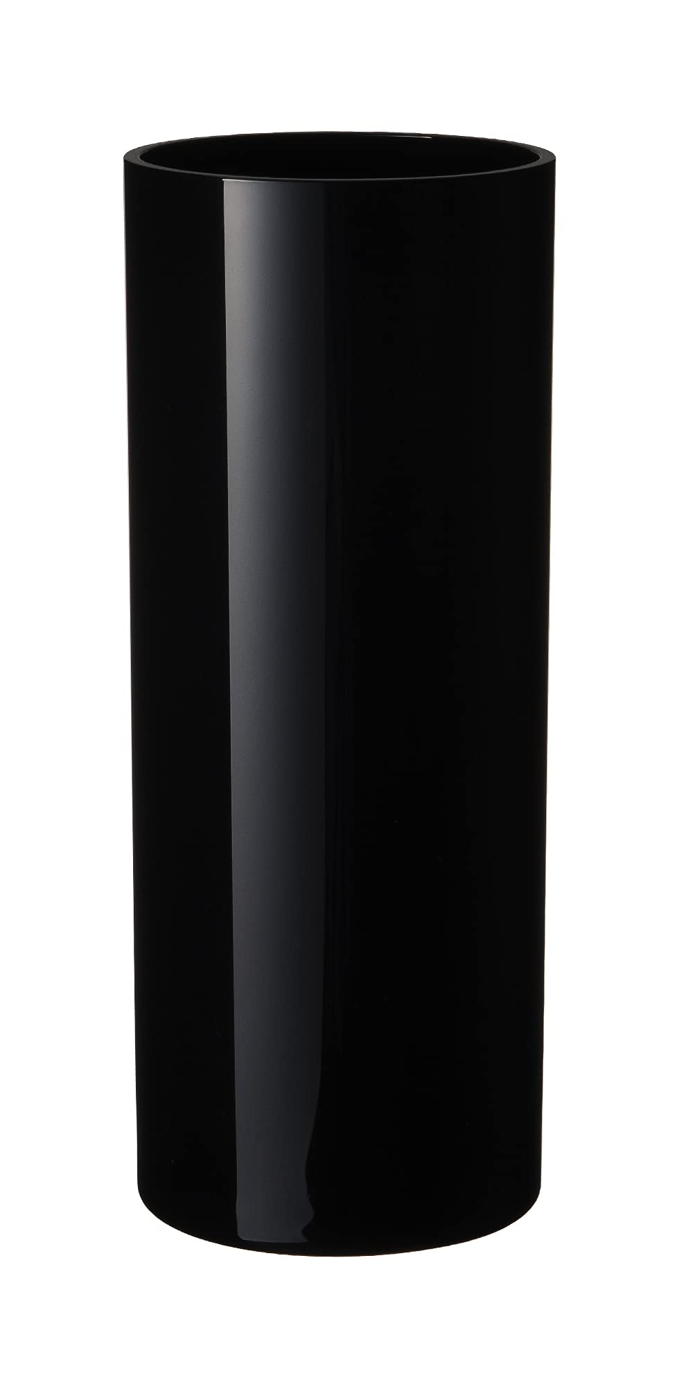 FOYER 2300036BK Unbreakable Vase, Flower Base, Polycarbonate, Stylish, Height 11.8 inches (30 cm), Width 4.7 inches (12 cm), Large