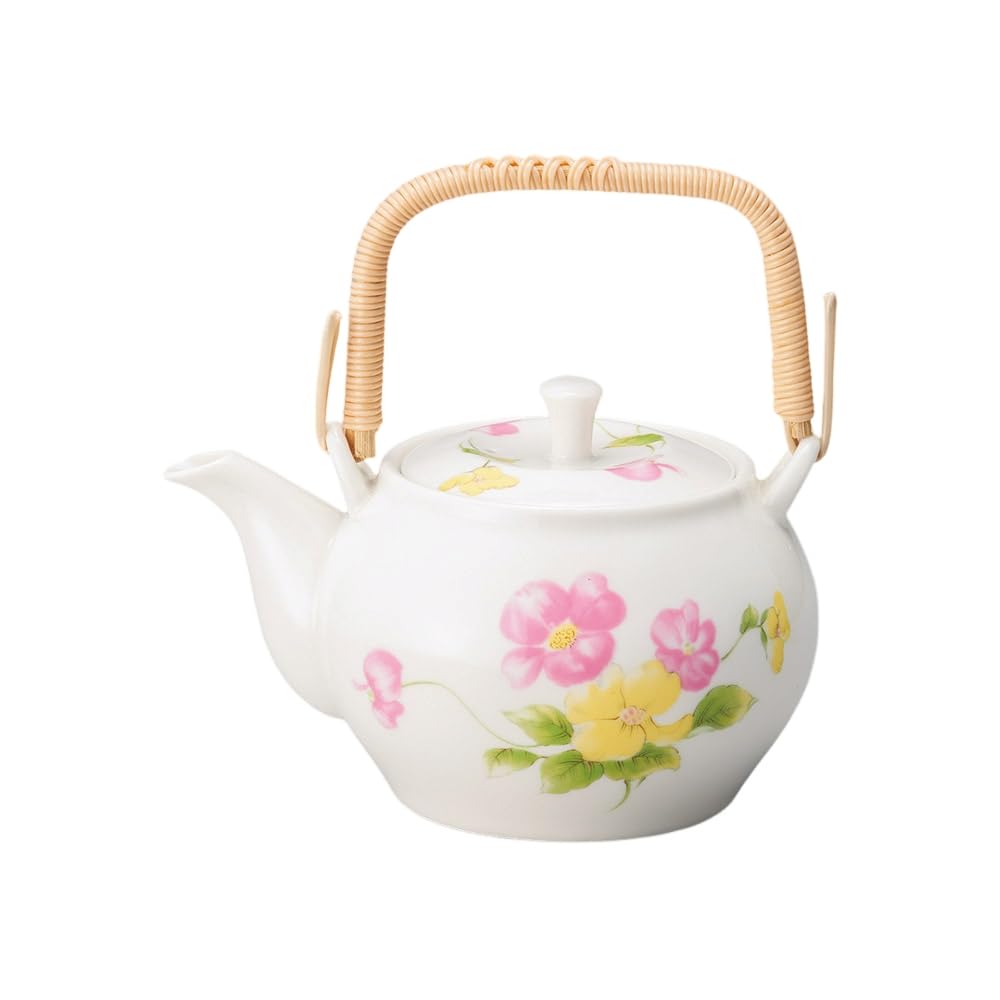 Ale-net Teapot Earthenware, 420cc, Sweet Pea NB, Porcelain, Mino Ware, Made in Japan, Fashionable