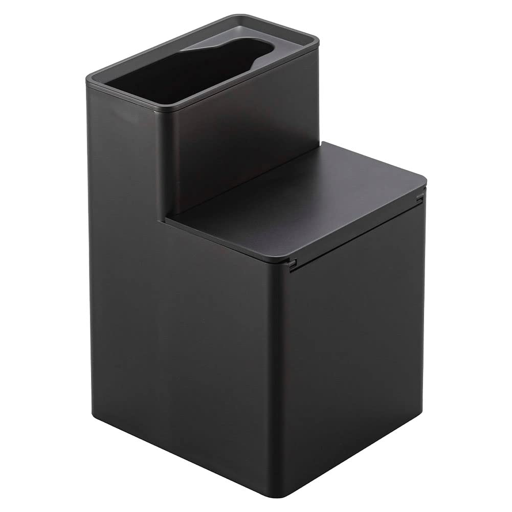 Yamazaki 5723 Replacement Brush with Storage, Flushable Toilet Brush Stand, Black, Approx. W 4.3 x D 4.7 x H 6.7 inches (11 x 12 x 17 cm), Tower, Toilet Brush Case, Toilet Cleaning