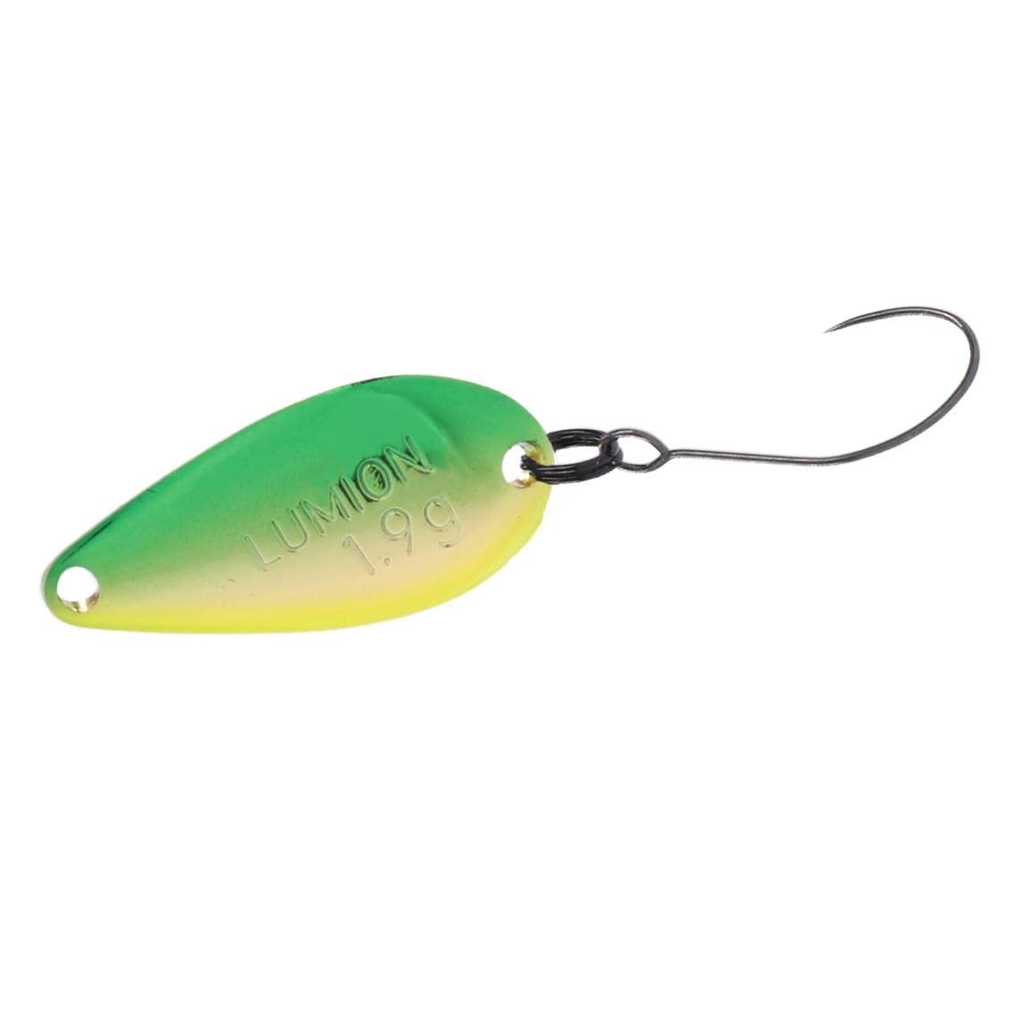 Daiwa Area Trout Spoon Presso Lumion 0.06 oz (1.6 g), Flashing Green Lure