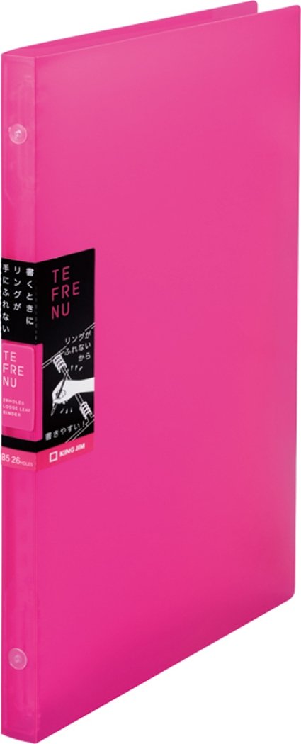 King Jim 476TTE TEFRENU Binder, Notebook, Slim, B5, Pink