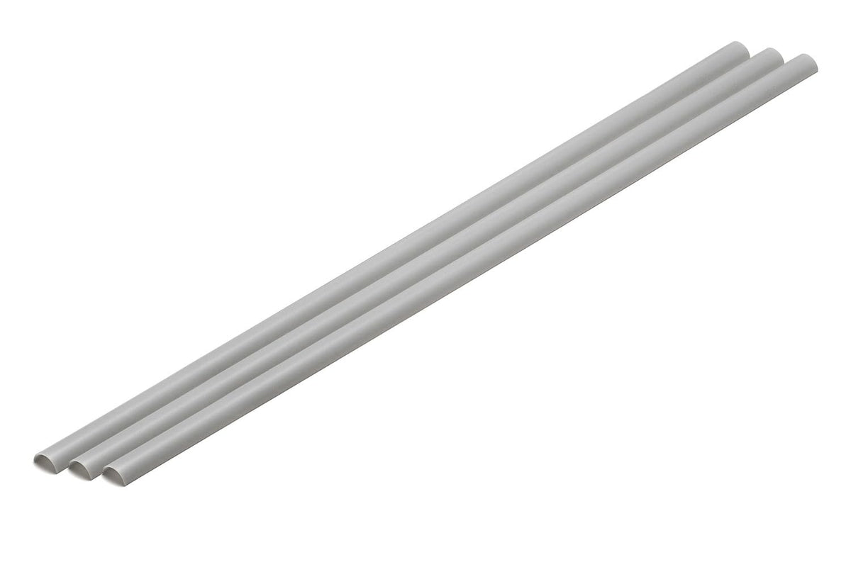 Wave Material Series OM-455 Plastic Material, Gray, Half Pipe, 1.4 x 0.3 inches (3.5 x 7 mm), 3 Pieces, Hobby Material
