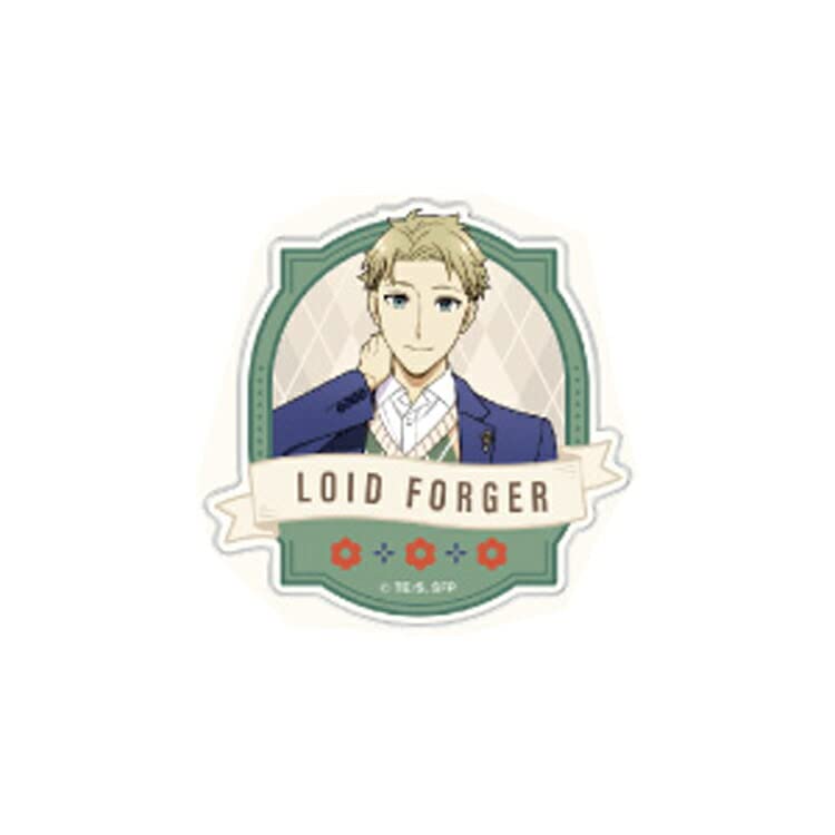 Kamio Japan SPY x Family Acrylic Clip, Lloyd Forger, Argyle, Approx. H 2.6 x W 2.6 x D 0.6 inches (65 x 65 x 15 mm), Acrylic