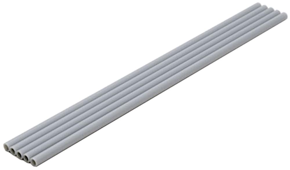 Wave Material Series OM-544 Plastic Pipe, Gray, Thick, Outer Diameter 0.24 inches (6.0 mm), 5 Pieces, Hobby Material