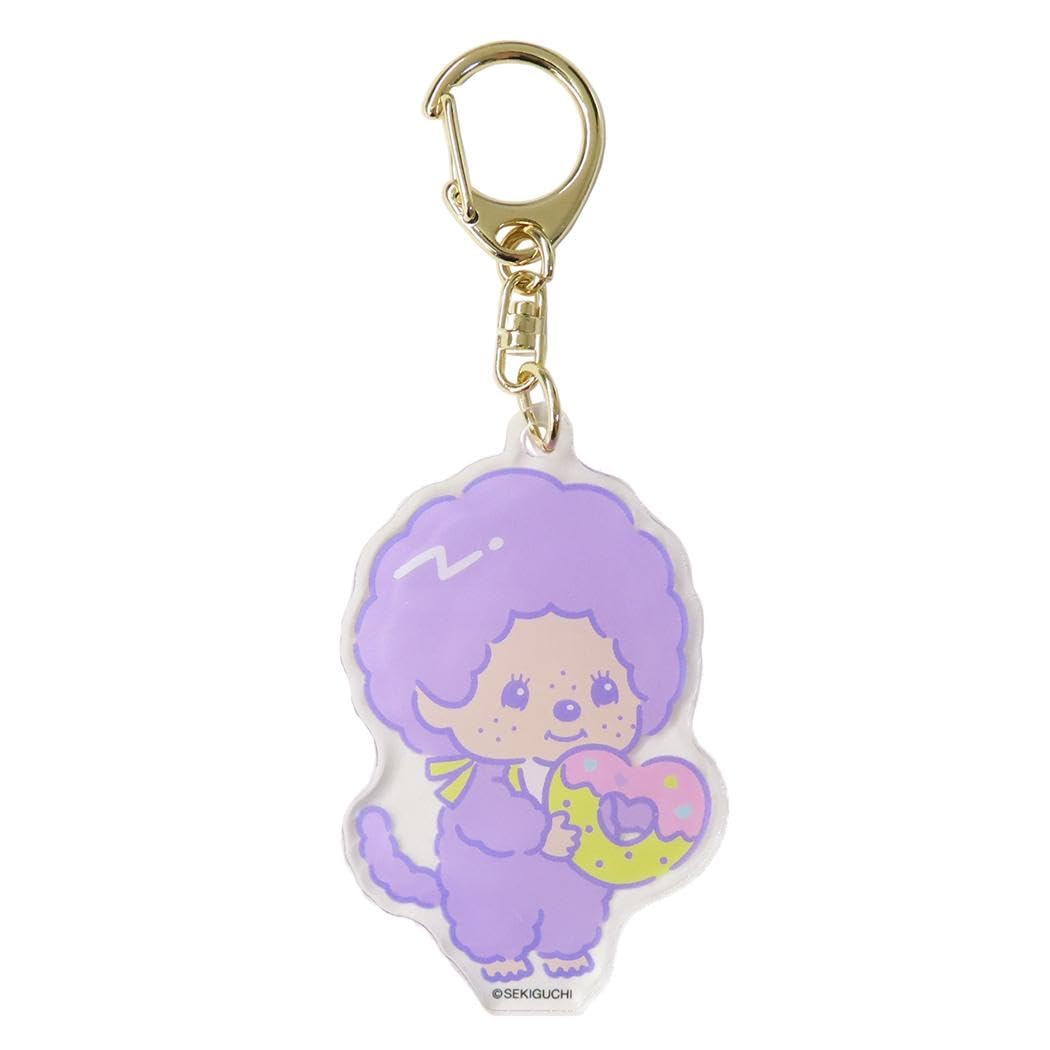 Ki Company Monchhichi Acrylic Key Chain Monchhic-kun/Purple MO-AK-MKP